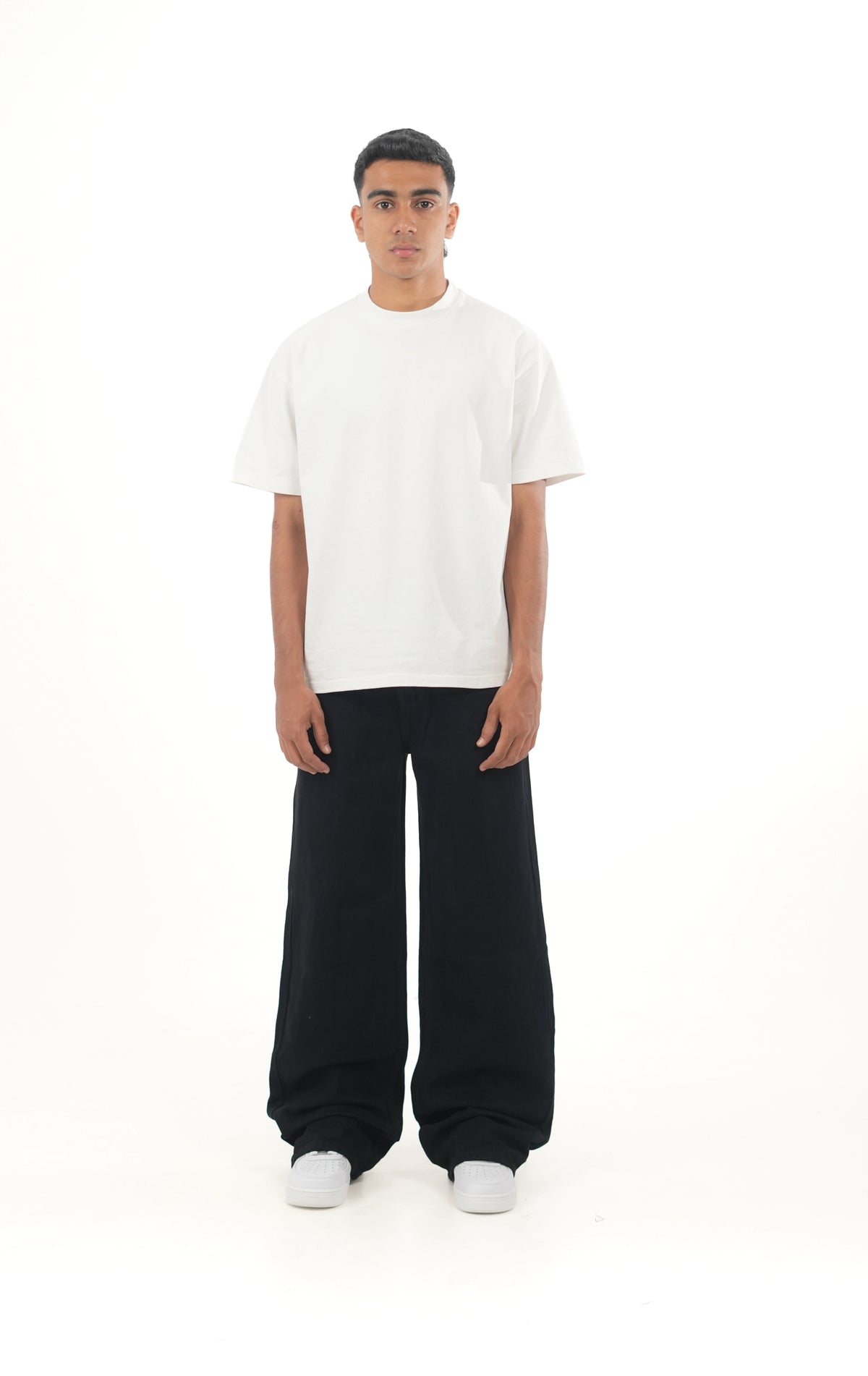 Jet Black Wideleg Denim - Image 1