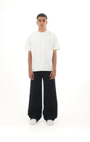 Jet Black Wideleg Denim