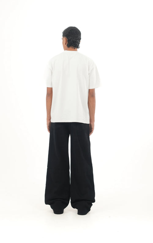 Jet Black Wideleg Denim