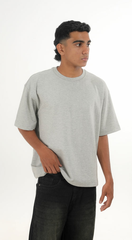 WF Grey Melange Boxy Tee