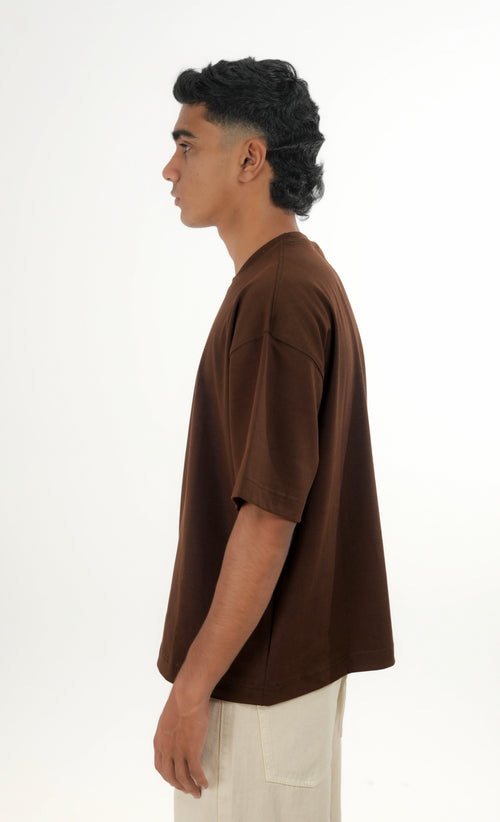 WF Chocolate Brown Boxy Tee