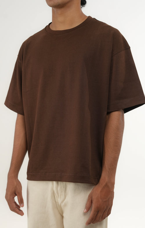 WF Chocolate Brown Boxy Tee