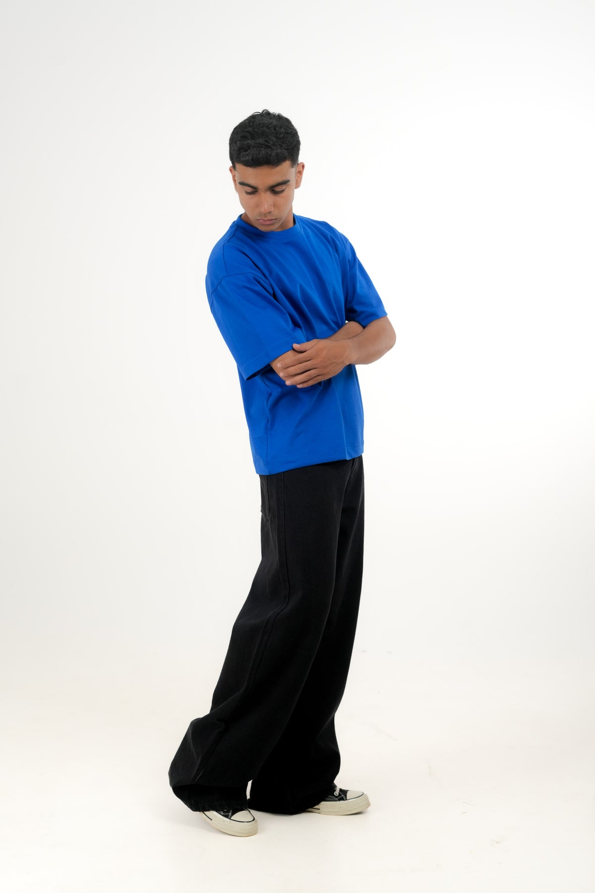 Jet Black Wideleg Denim