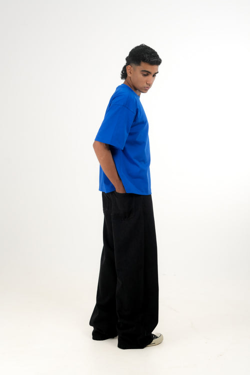 Jet Black Wideleg Denim