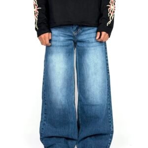 Vintage Blue Wide-Leg Denim