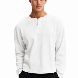Waffle Henley – White